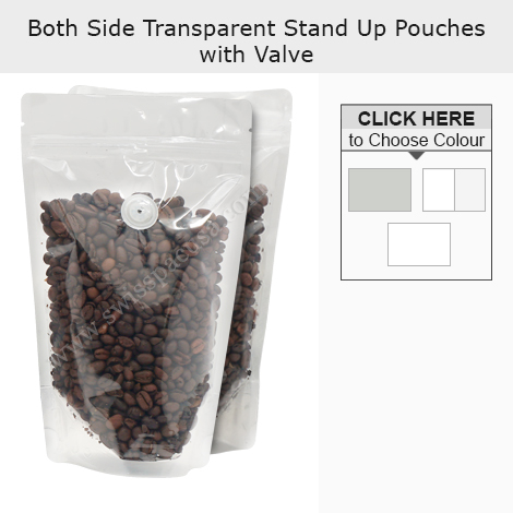 Transparent Stand Up Pouches With Valve