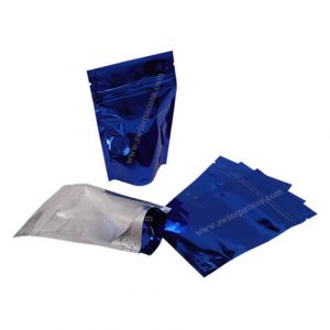Clear Shiny Blue Smell Proof Packaging Bags