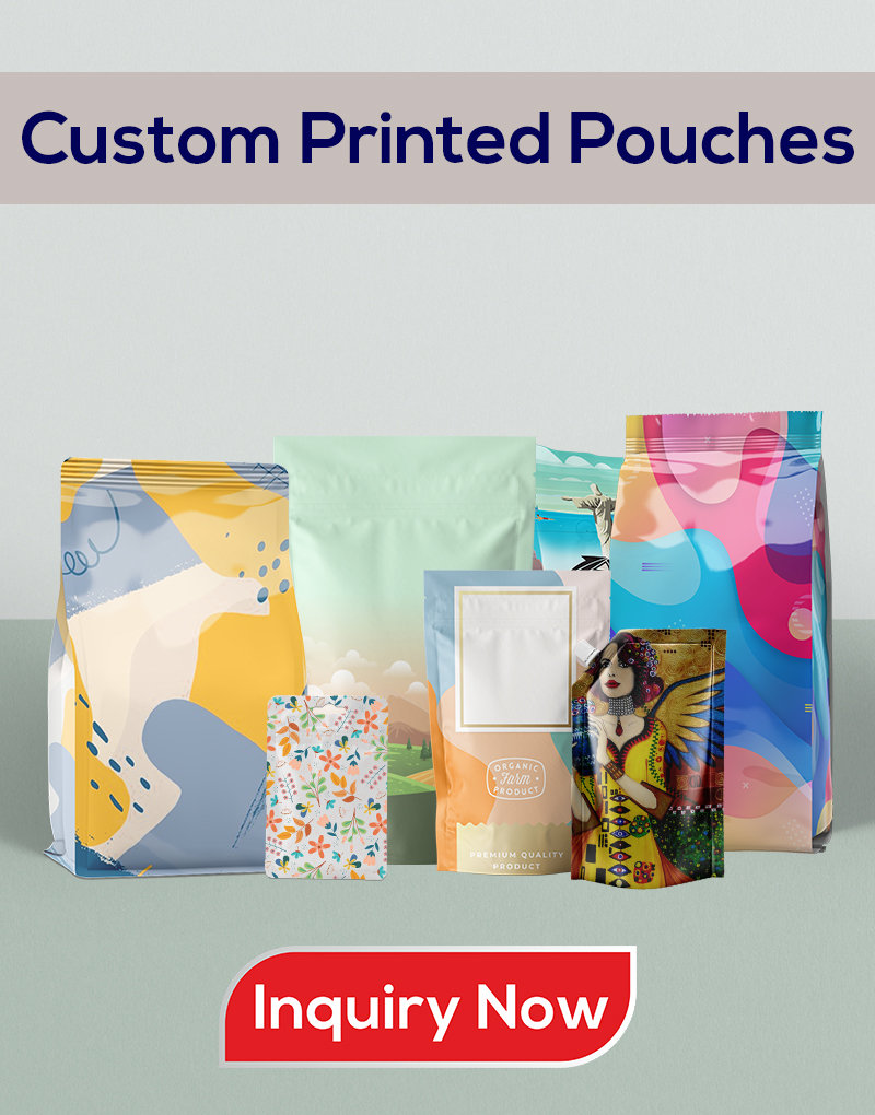 4 to 9 Color Custom Pouches